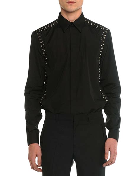 givenchy long sleeve black|givenchy men's shirts.